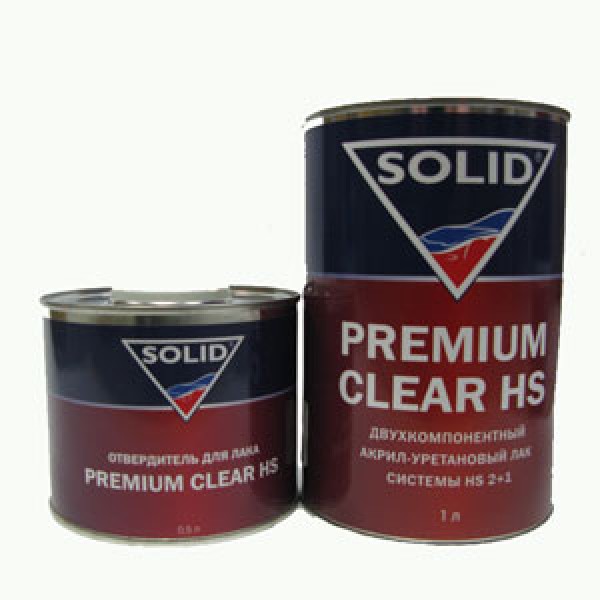Лак Solid Premium Clear HS 1л + 0,5л. затверджувач