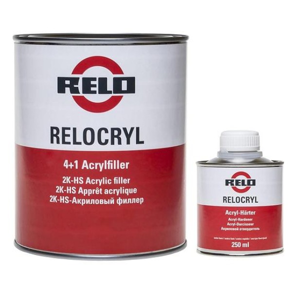 RELO Relocryl Грунт HS  серый 4+1 1л + 0,25л от-ль
