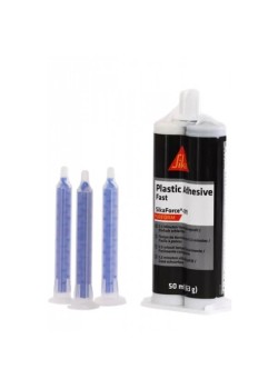 Sika Клей для ремонту пластику  SikaForce-301 (AB) black C619/6 CTR50 картридж 50мл