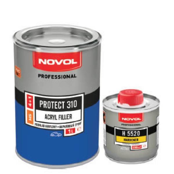 Novol  Грунт акр. 4+1 PROTECT310 1л серый + отвердитель 0,25л