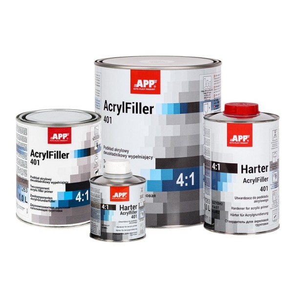 APP 2K-HS Acrylfiller 4:1  1л+0,25л отв.акриловый грунт наполняющий, цвет белый