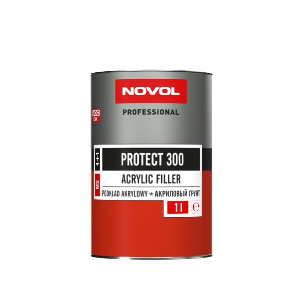 Novol Грунт акр. 4+1 PROTECT300 1л червоний (без затверджувача)