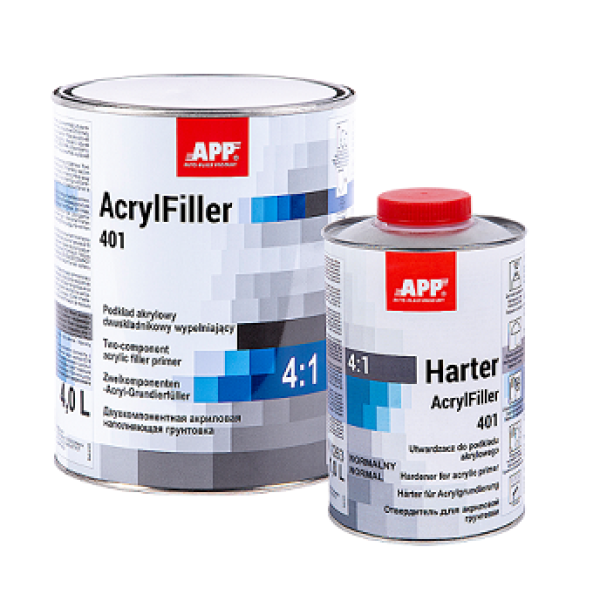 Акриловый грунт APP 2K-HS Acrylfiller 4:1 серый + отвердитель