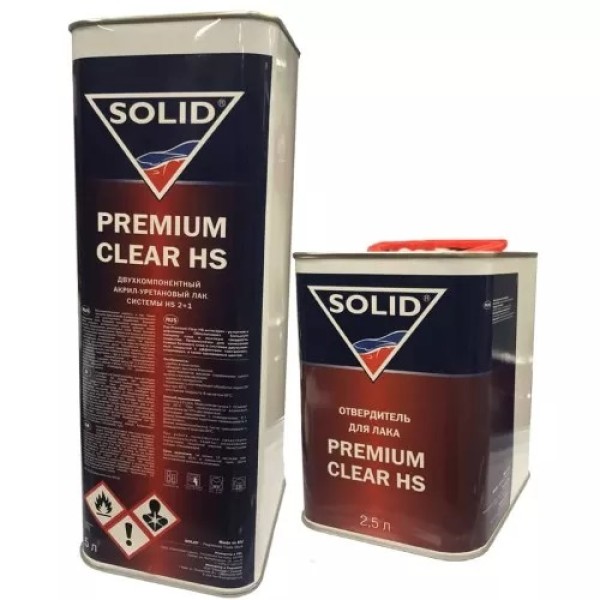 Solid лак Premium Clear HS 5л + 2,5л. затверджувач